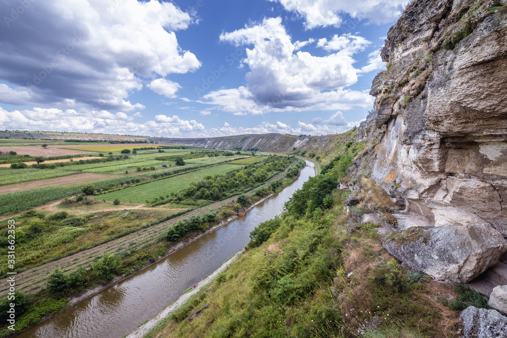 Canvas Prints View from cave monastery in Orheiul Vechi natural and historical complex near Trebujeni village, Moldova