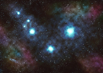 Obraz na płótnie Canvas Space. Night sky with stars and nebula. wallpaper