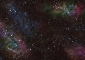 Fototapeta na wymiar Space. Night sky with stars and nebula. wallpaper