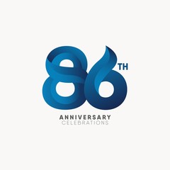 Anniversary logo design vector template