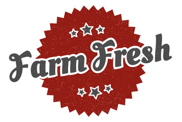 farm fresh sign. farm fresh round vintage retro label. farm fresh