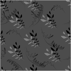 Vector spring abstract background flowers seamless pattern