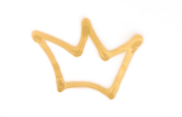 golden crown isolated on white background