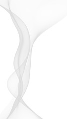 White abstract background. Fluttering white scarf. Waving on wind white fubric. 3D illustration