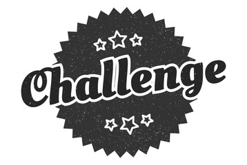 challenge sign. challenge round vintage retro label. challenge