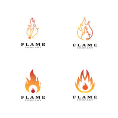 Fire flame vector illustration design template