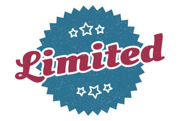 limited sign. limited round vintage retro label. limited