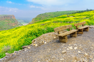Landscape view of Mount Arbel and Mount Nitay