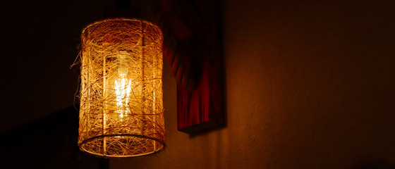 old lamp on the wall