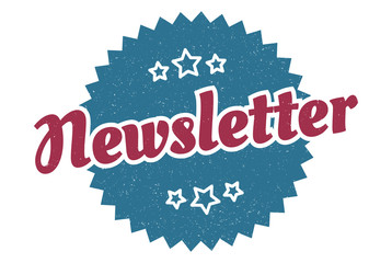 Fototapeta premium newsletter sign. newsletter round vintage retro label. newsletter