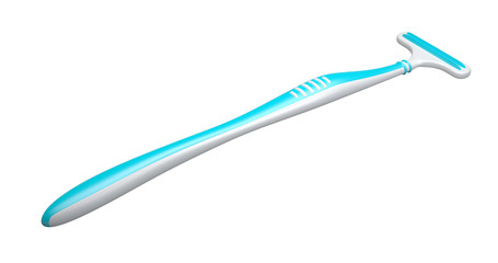 No trademarks. My own design of Tongue cleaner. 3D Illustration.