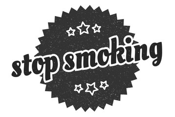 stop smoking sign. stop smoking round vintage retro label. stop smoking