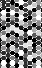 White honeycomb with a gradient color. Isometric geometry. 3D illustration