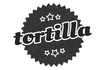 tortilla sign. tortilla round vintage retro label. tortilla