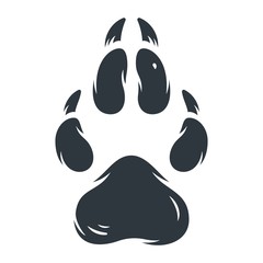 Animal footprint pet dog or wolf paw © Casoalfonso