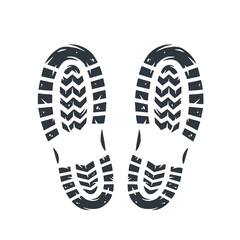 Footprints of human shoes people foot steps