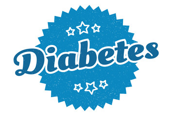 diabetes sign. diabetes round vintage retro label. diabetes