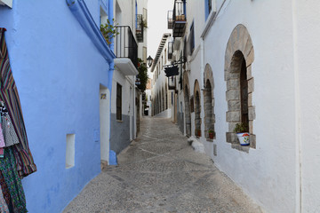 Nice street in a picturesque coastal town