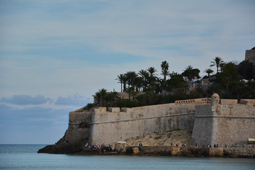 Picturesque castle on the seashore.