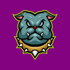 pitbull mascot logo vector illustration