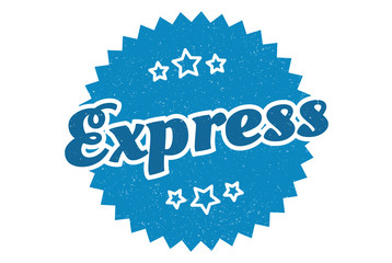 express sign. express round vintage retro label. express