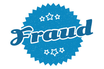 fraud sign. fraud round vintage retro label. fraud