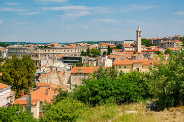 View of Pula City Centre famous place of Croatia