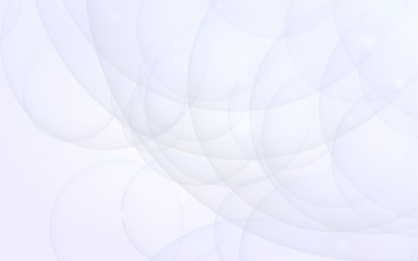 Abstract white background. Backdrop with light transparent bubbles. 3D illustration