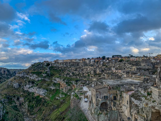 Fototapeta na wymiar Matera, a beautiful stone city and capital of culture.