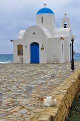 Agios Nikolaos kościół Protaras Cypr - obrazy, fototapety, plakaty