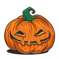 Halloween october pumpkin set with face emotion
