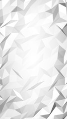 White abstract background. Lowpoly backdrop. Crumpled paper. 3D illustration