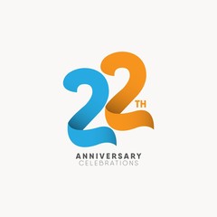 Anniversary logo design vector template