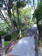 Obraz premium Park in Broadmeadows Melbourne Victoria surrounded by green lush trees rivers and lakes