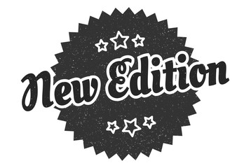 Fototapeta premium new edition sign. new edition round vintage retro label. new edition