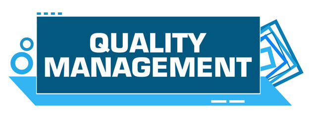 Quality Management Blue Borders Squares Right Horizontal 