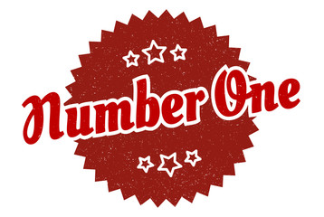number one sign. number one round vintage retro label. number one