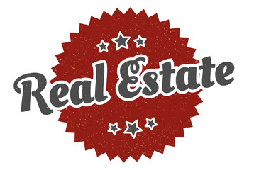 real estate sign. real estate round vintage retro label. real estate