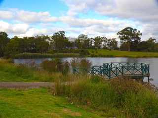 Park in Broadmeadows Melbourne Victoria surrounded by green lush trees rivers and lakes