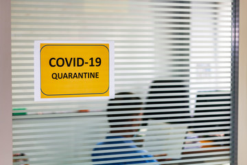 A CORONA Virus suspect is working in quarantine room