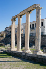 Fototapeta premium Ancient Greek marble pillar in Athens