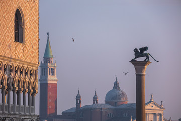 Fototapeta na wymiar Column of Saint Mark, Venice, Italy