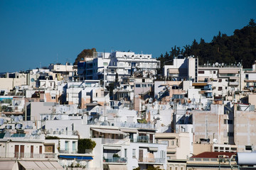 Fototapeta na wymiar Beautiful view of the architecture of the central region of Athens Greece