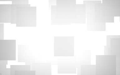 White abstract background. Misty backdrop with grey squares. 3D illustration