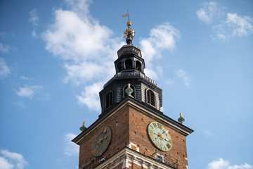 Fototapeta na wymiar Town hall Tower. Main Market Square in Krakow