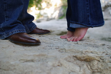 feet on rock