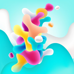 Fluid shape abstract background. liquid shapes. 