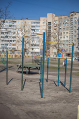 Home-made street playground gym for sports