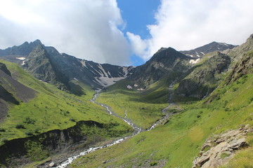 Fototapeta na wymiar landscape photography of the nature of North Ossetia