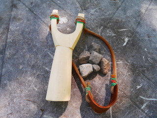  Catapult and stone first